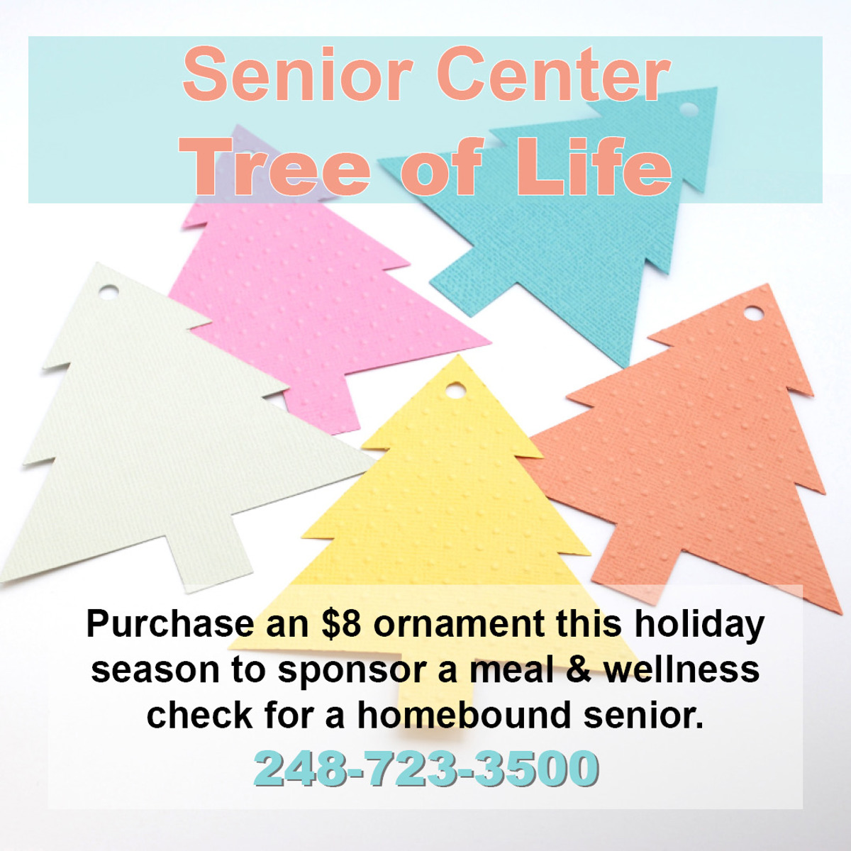 Featured image of Purchase an Ornament for Senior Center Tree of Life to Benefit Homebound Seniors (2023)