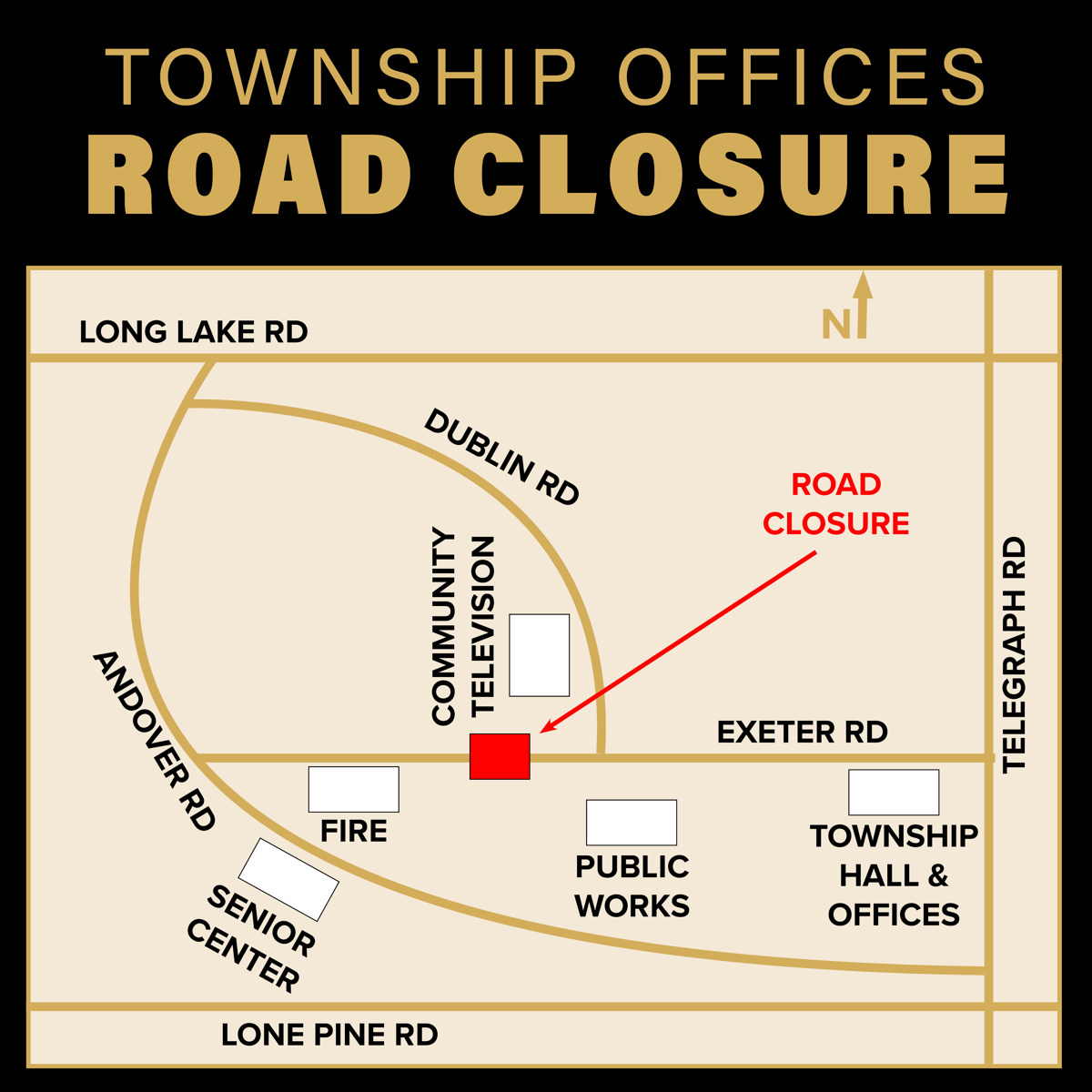 Featured image of Road Closure on Township Campus