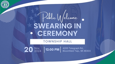 Township to Hold Board of Trustees Swearing In Ceremony on November 20, 2024