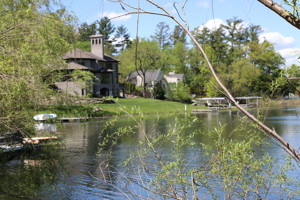 Lake House Through Trees