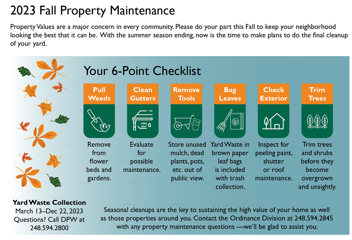 Featured image of 2023 Fall Property Maintenance