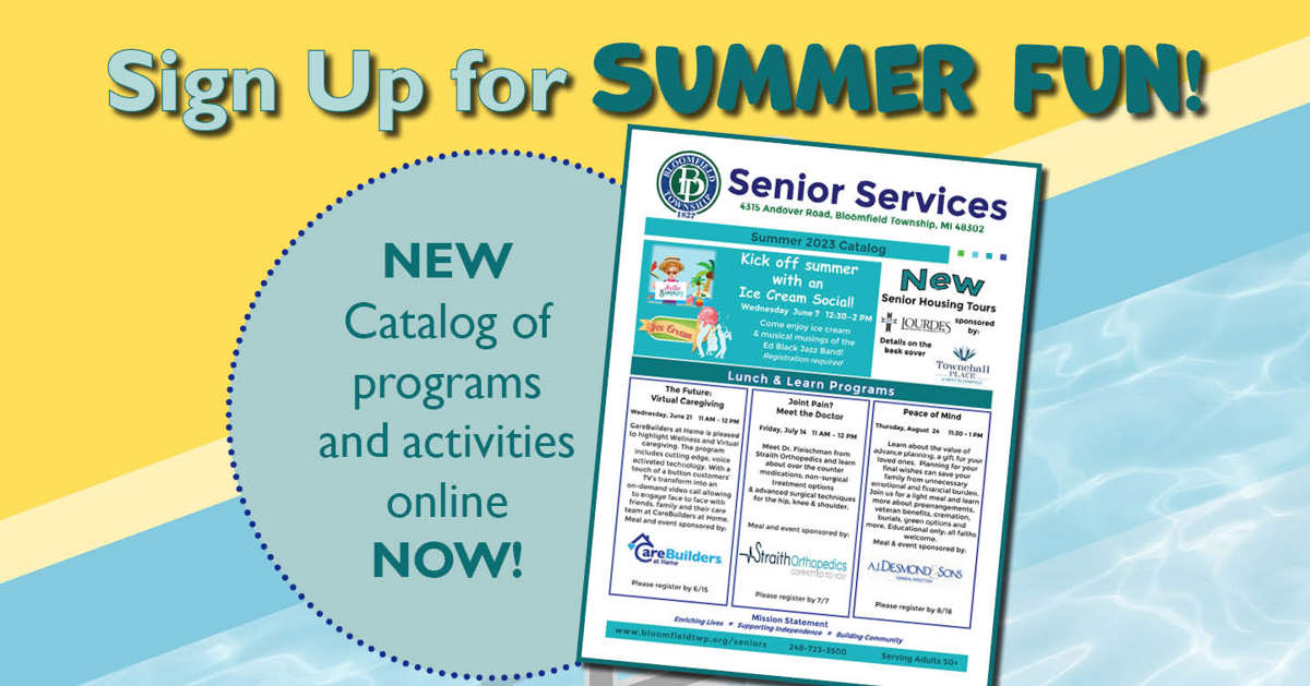 Featured image of The Summer 2023 Catalog of Senior Services Events is Now Available