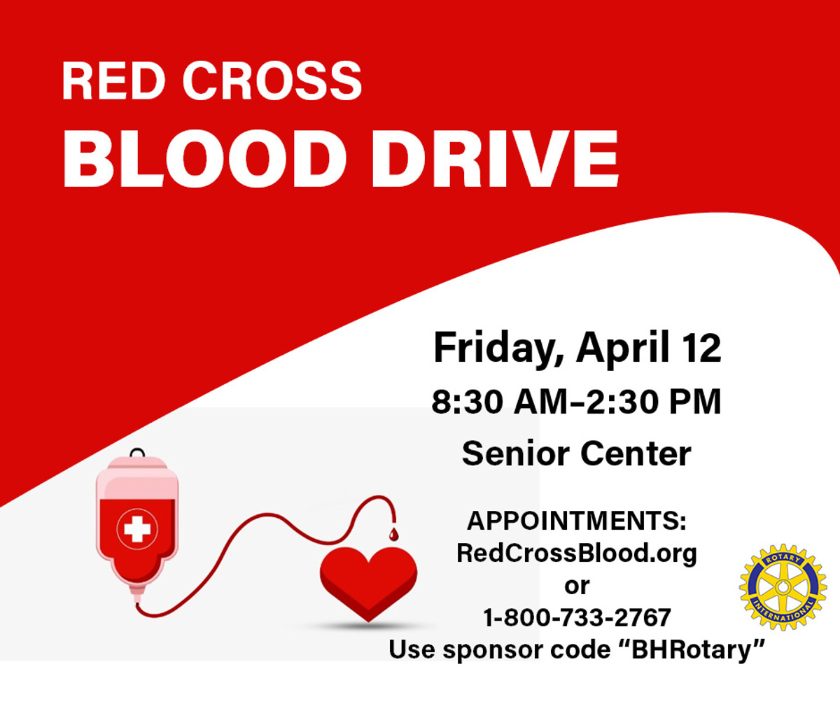 Featured image of Blood Drive at the Senior Center April 12th, 2024